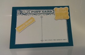 Stampin Up post card stamp