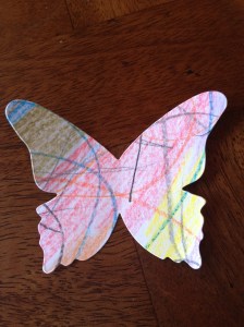 Scribble scrabble butterfly