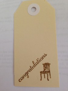 House warming gift tag