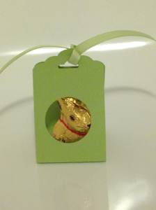 Simple tag topper punch Easter treat