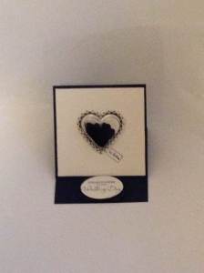 Easel shaker wedding card